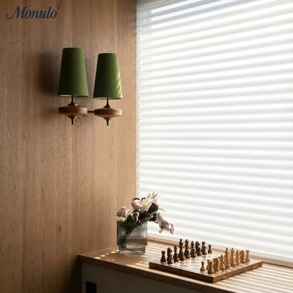 Retro Wall Lamp with Fabric Shade | Vintage Lighting for Bedroom - Lamylie