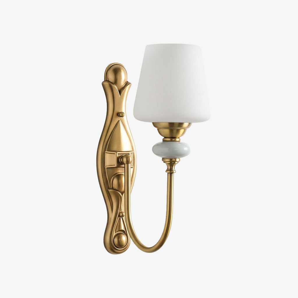 Ceramic Wall Lamp with Fabric Shade - 1 or 2 Light Points - E27 - Various Colors & Styles - Lamylie
