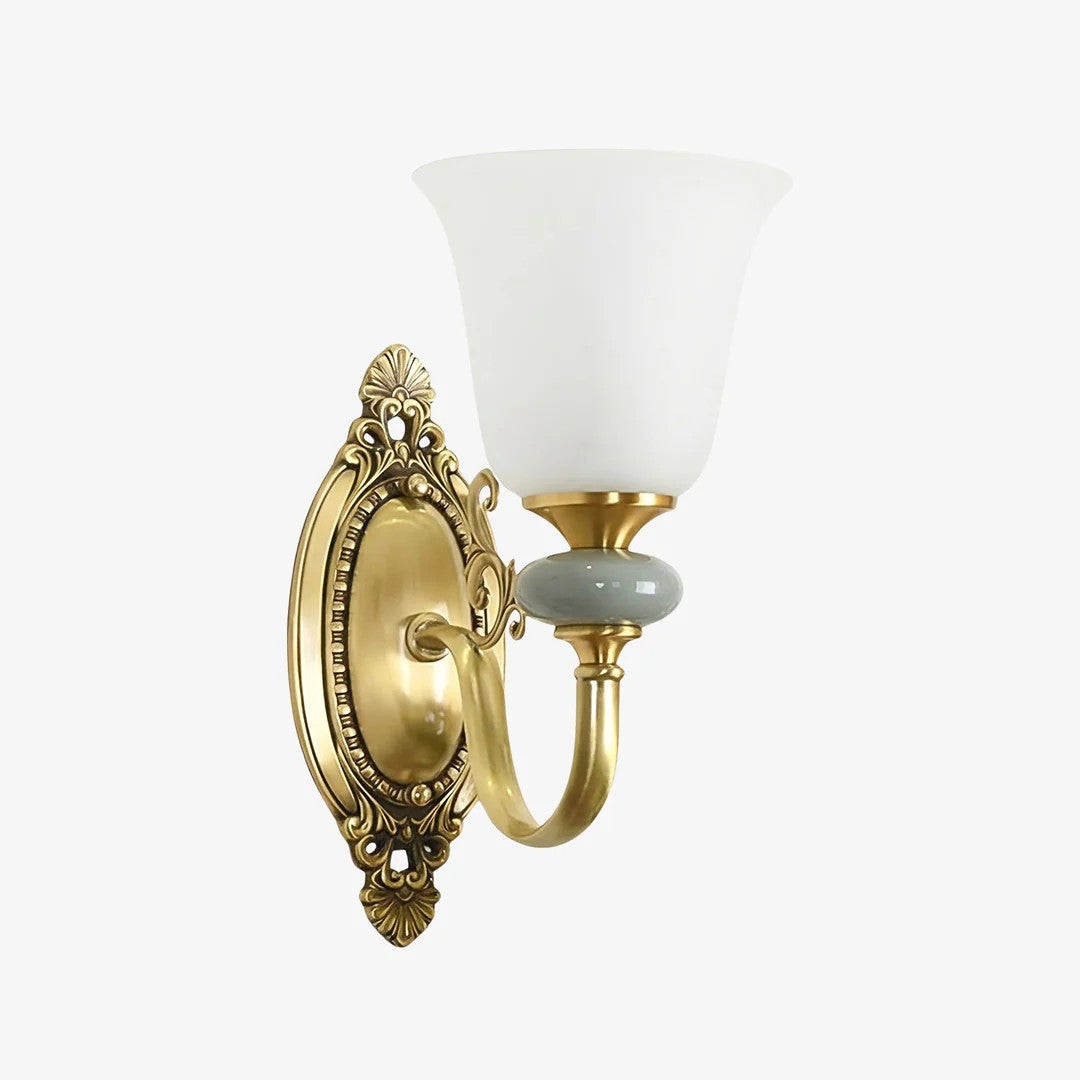 Ceramic Wall Lamp with Fabric Shade - 1 or 2 Light Points - E27 - Various Colors & Styles - Lamylie