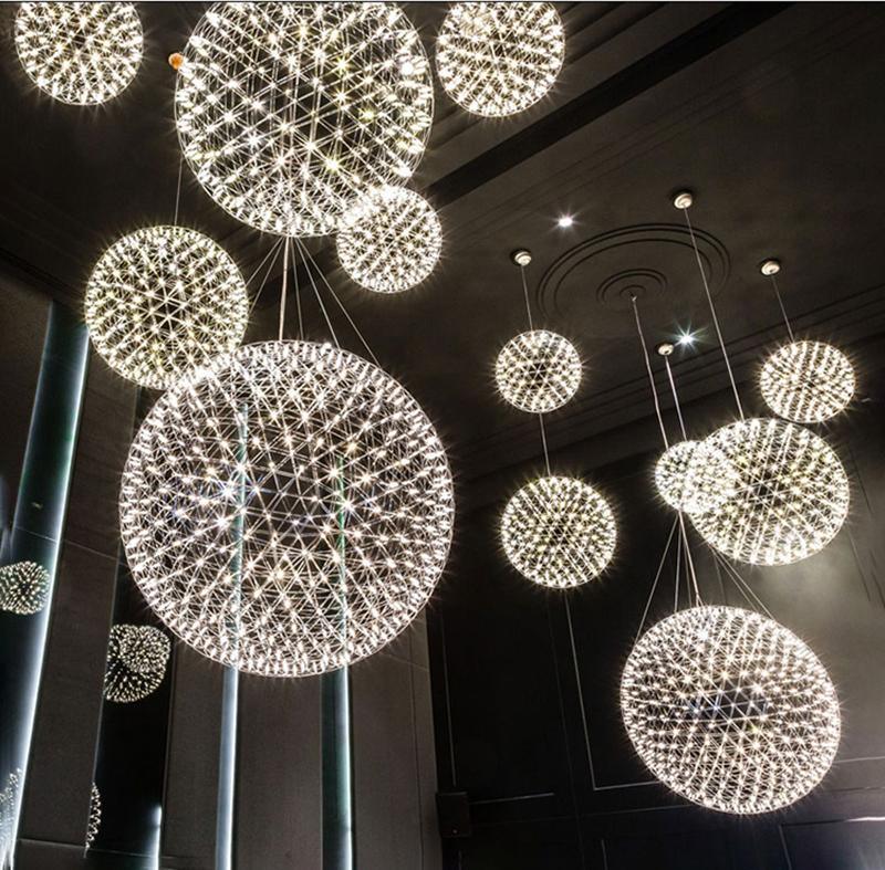 LED-hanglamp Zilveren Globe Sfeerverlichting Moderne Lamp Globe met Dimbare Lichtpunten Transparante Kristallen Globe Decoratief Scandinavisch Warmwit Industrieel Design Interieurlamp - Lamylie