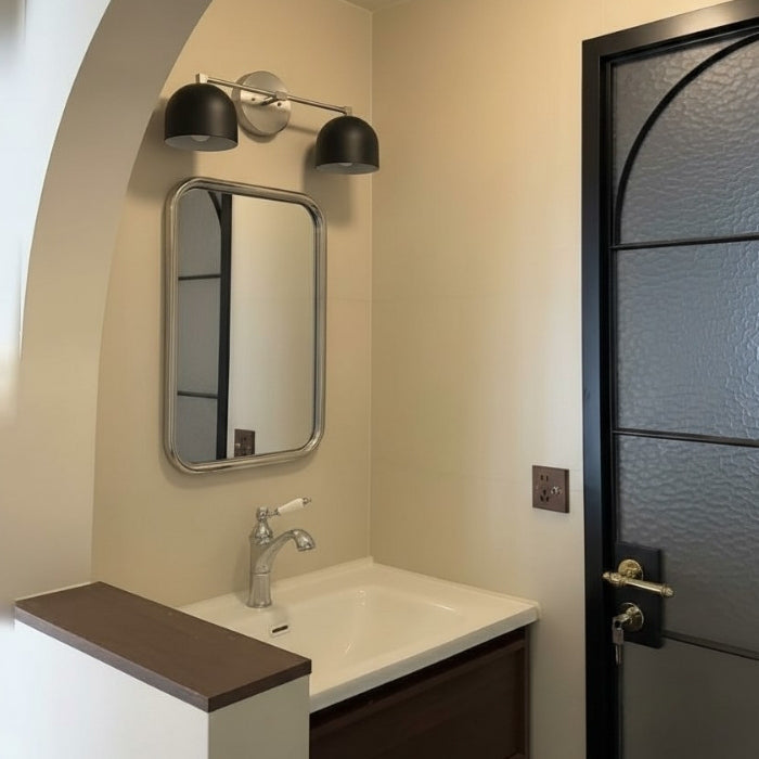 Wall Lamp Dome Shade Mid-Century Retro Design Bathroom Hallway - Lamylie