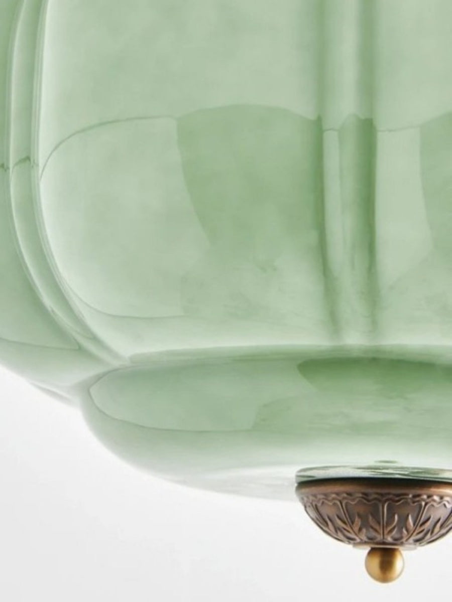 Retro Ceiling Lamp with Milk Glass Shade | Refined Semi-Flush Mount Lighting for Modern Interiors - Lamylie