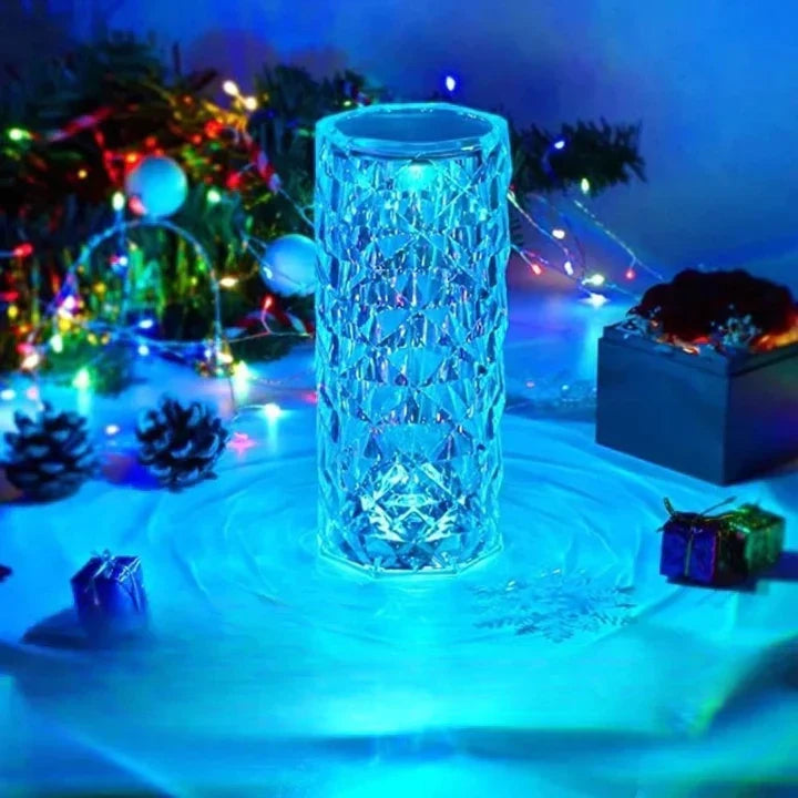 SparklingGlow | LED Crystal Touch Table Lamp with 16 Colors and Remote Control - Lamylie