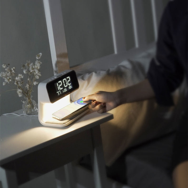Wireless Charging Night Light and Multifunctional Alarm Clock - Lamylie