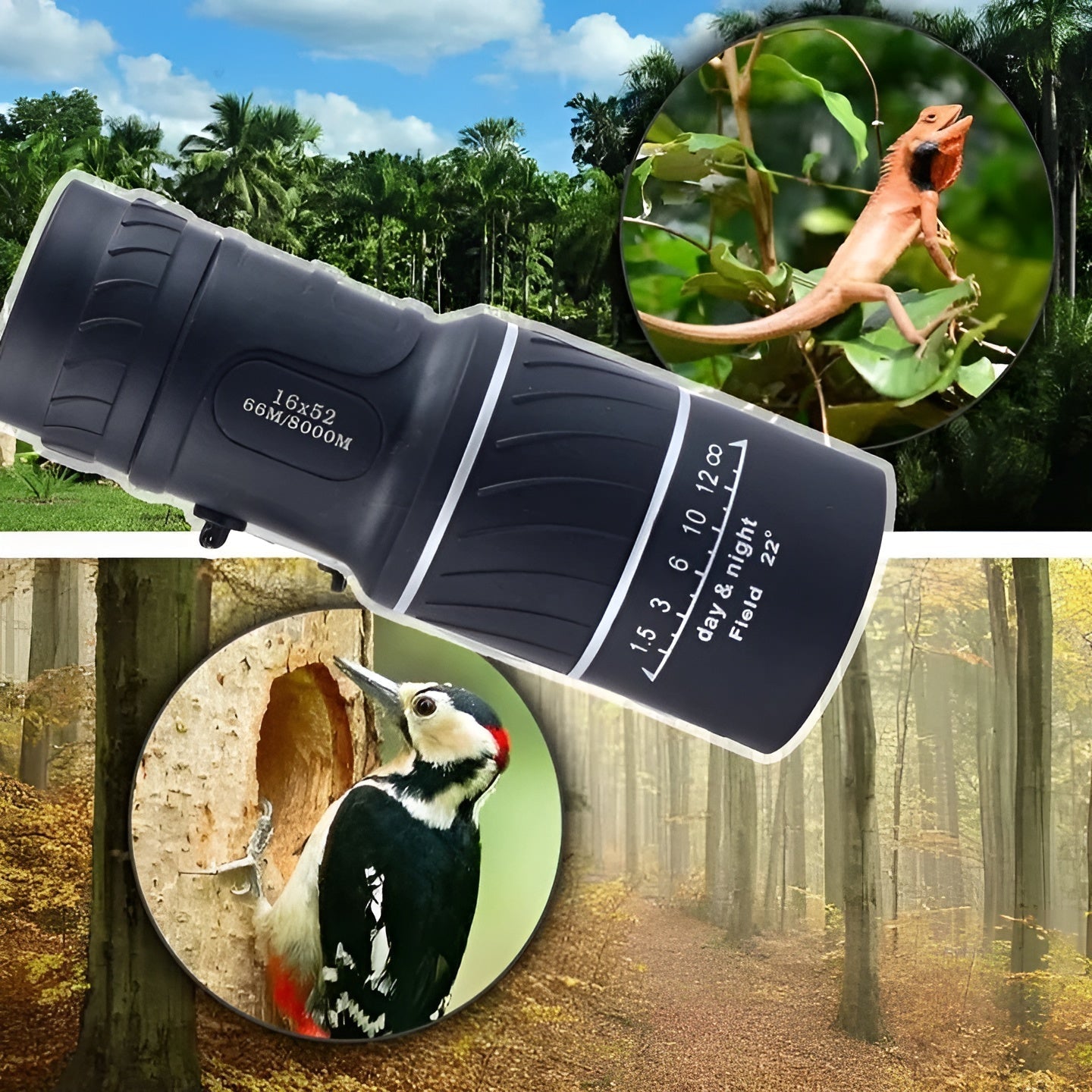Monocular | Zoom Scope | Weather Resistant | Pocket Telescope - Lamylie