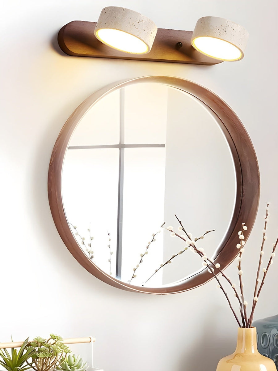 Wall lamp with multiple light points natural stone modern bathroom lighting warm white cool white 2-3-4 lights stone fixture - Lamylie