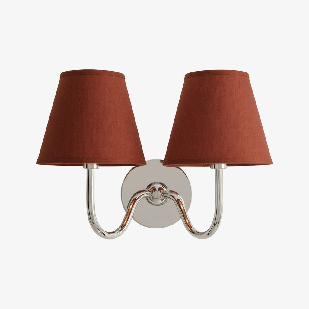 Wall Lamp with Pleated Fabric Shade | Classic Lighting for Bedroom and Living Room - Lamylie