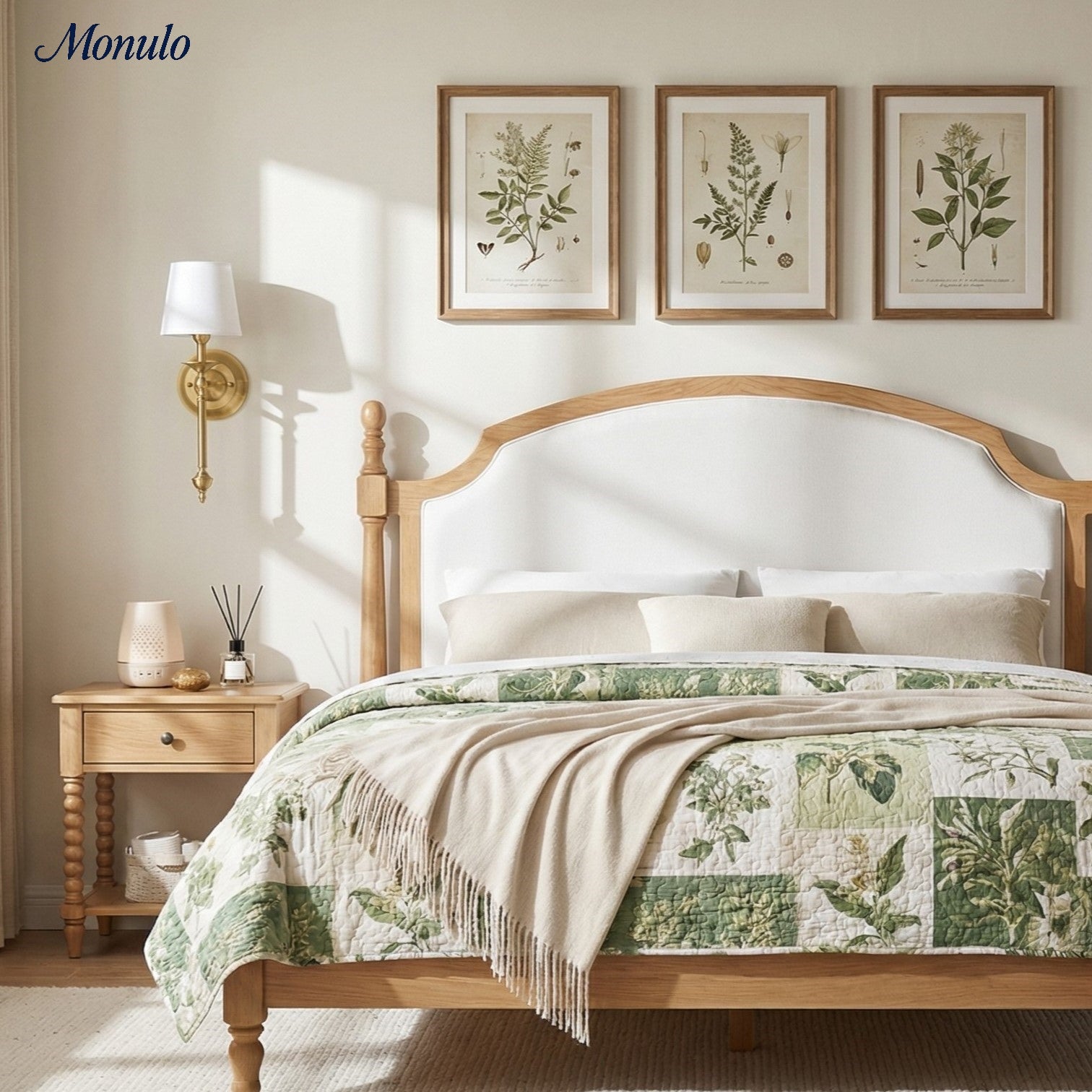Stoffwandleuchte mit Vintage-Kupfer-Finish | Atmosphärische Beleuchtung für Flur, Schlafzimmer und Wohnzimmer - Lamylie