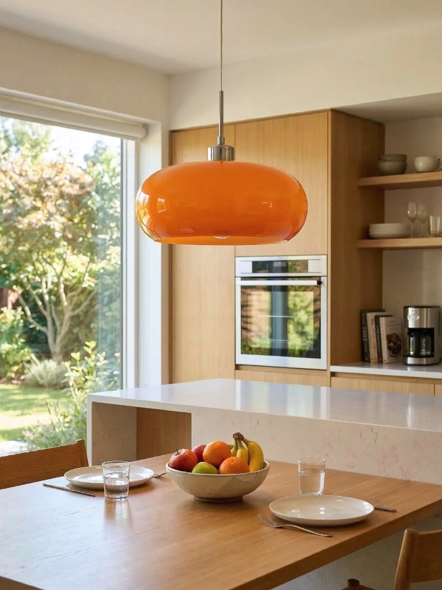Bauhaus Glas Pendelleuchte Metall 11cm Nordisches Design Esszimmer Küche - Lamylie