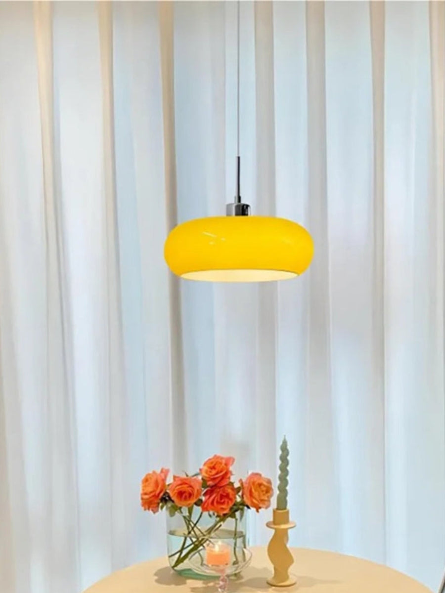 Bauhaus Glas Pendelleuchte Metall 11cm Nordisches Design Esszimmer Küche - Lamylie
