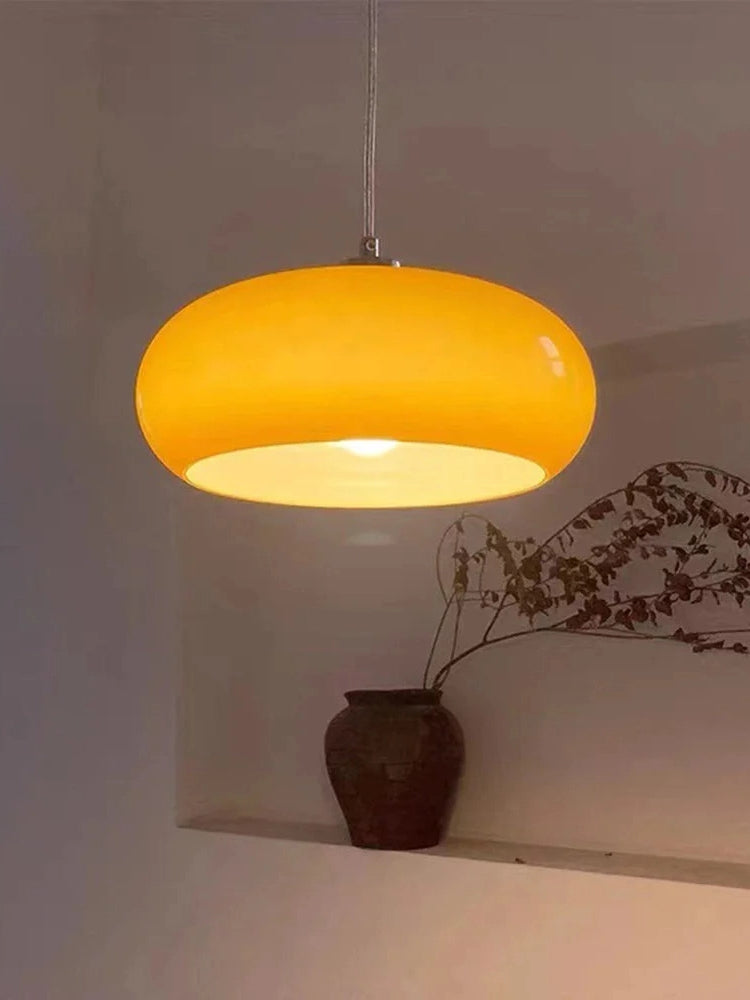 Bauhaus Glas Pendelleuchte Metall 11cm Nordisches Design Esszimmer Küche - Lamylie