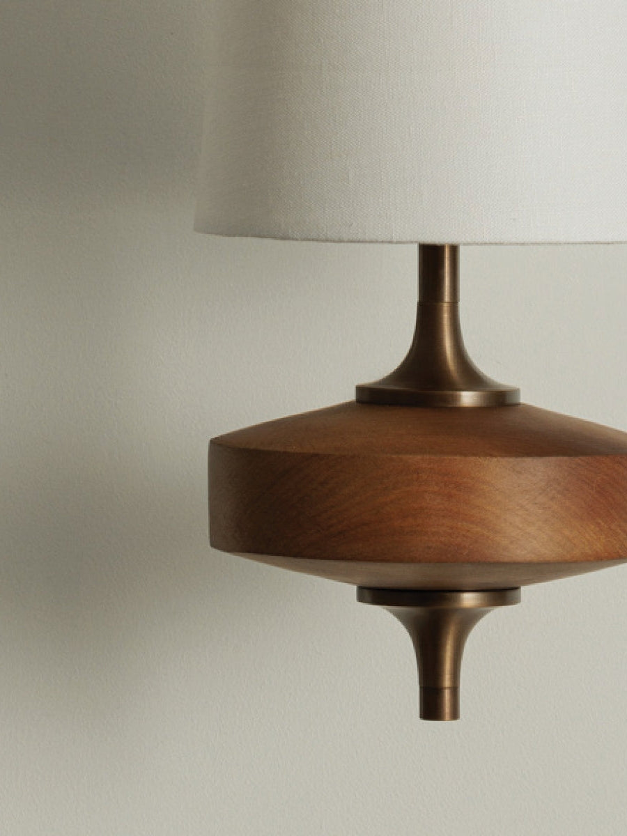 Retro Wall Lamp with Fabric Shade | Vintage Lighting for Bedroom - Lamylie
