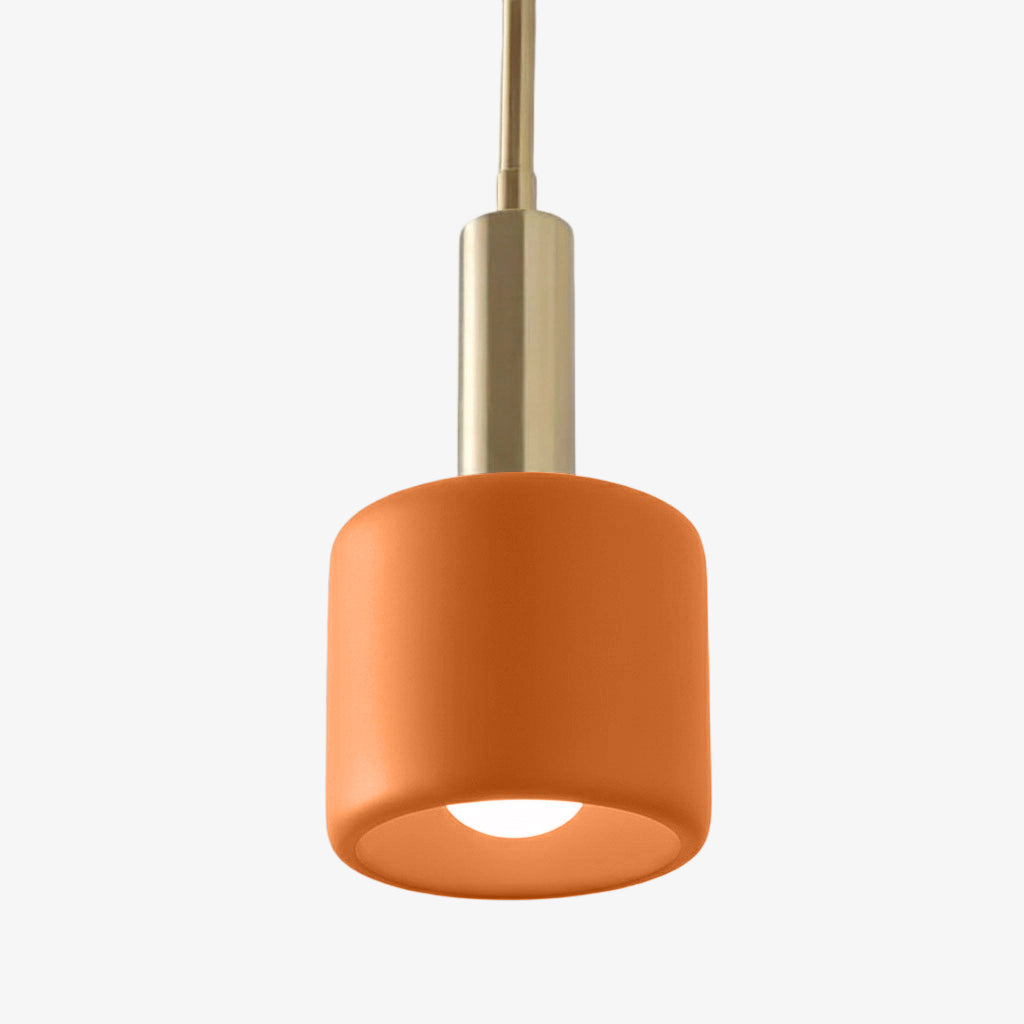 Porcelain Pendant Lamp Minimalist Design White Green Black Orange Yellow Dining Room Kitchen - Lamylie