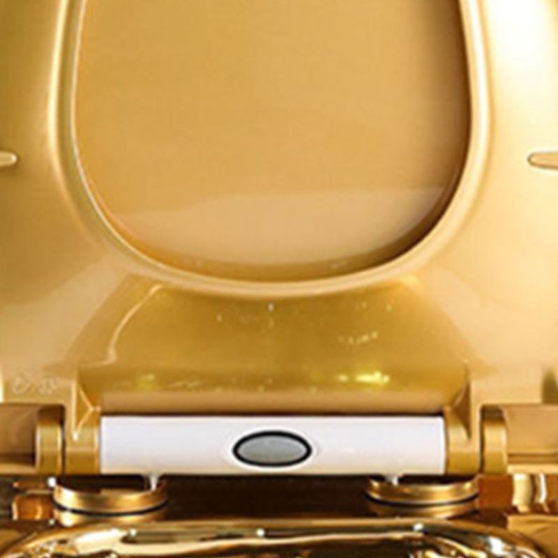 One-piece Standing Toilet Gold-colored Ceramic Closet for Modern Bathrooms - Lamylie