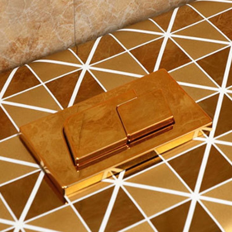 One-piece Standing Toilet Gold-colored Ceramic Closet for Modern Bathrooms - Lamylie