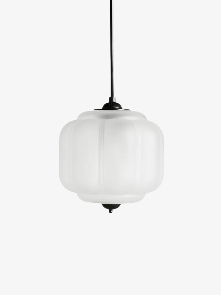 Vintage Chandelier with Cream-Colored Glass Shades | Retro-Style Pendant Lamp for Dining Room & Living Room - Lamylie