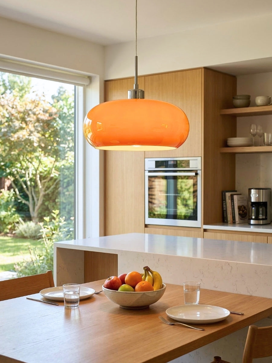 Bauhaus Glass Pendant Lamp Metal 11cm Nordic Design Dining Room Kitchen - Lamylie