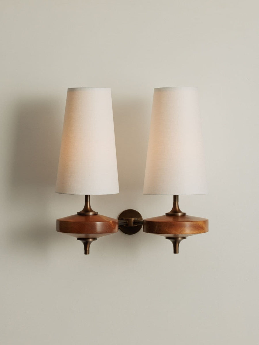 Retro Wall Lamp with Fabric Shade | Vintage Lighting for Bedroom - Lamylie