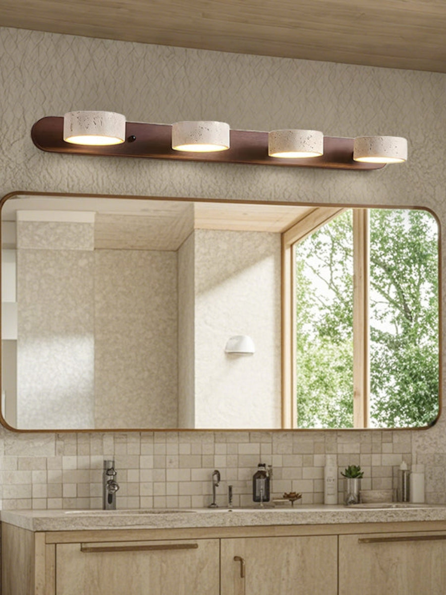 Wandleuchte mit mehreren Lichtpunkten Naturstein moderne Badezimmerbeleuchtung warmweiß kaltweiß 2-3-4 Lichter Steinleuchte - Lamylie