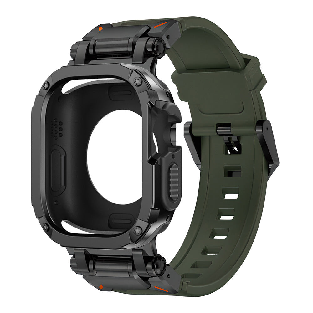 Étui fin NovaGuard 2-en-1 pour Apple Watch avec bracelet en caoutchouc fluoré