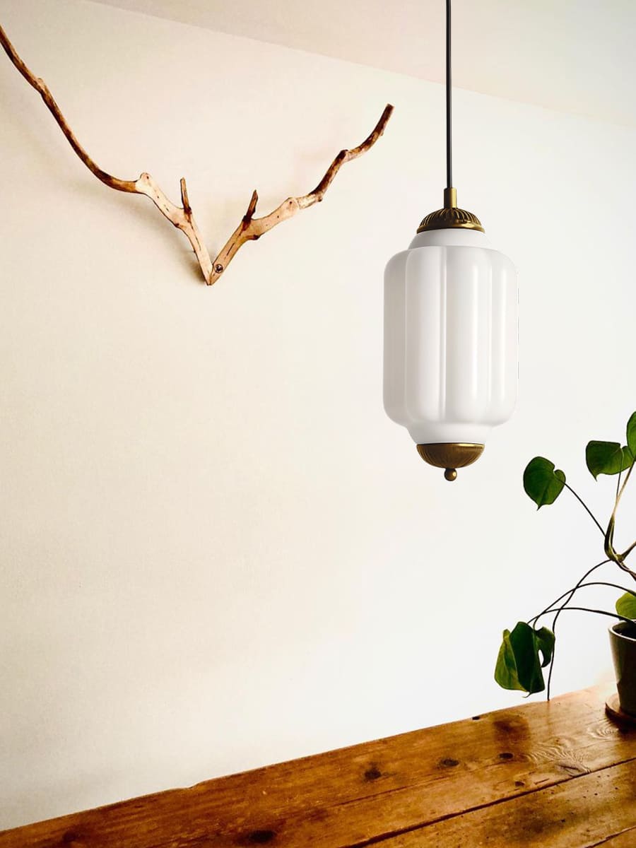 Vintage Glass Pendant Lamp with Nostalgic Look | Refined Lighting for Dining Room and Kitchen - Lamylie