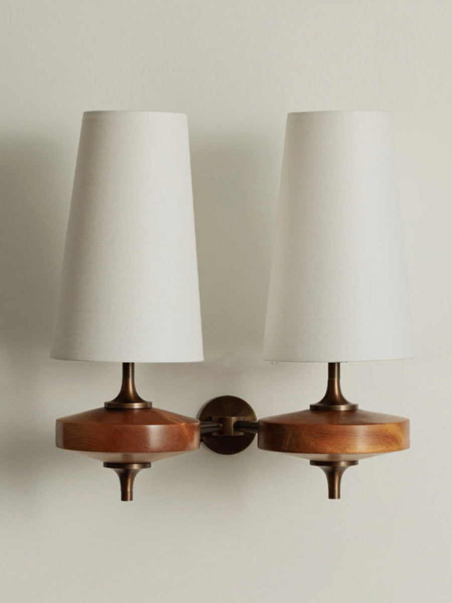 Retro Wall Lamp with Fabric Shade | Vintage Lighting for Bedroom - Lamylie