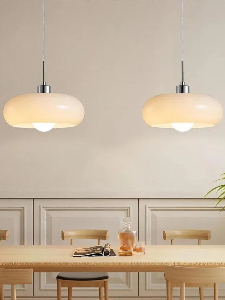 Bauhaus Glas Pendelleuchte Metall 11cm Nordisches Design Esszimmer Küche - Lamylie