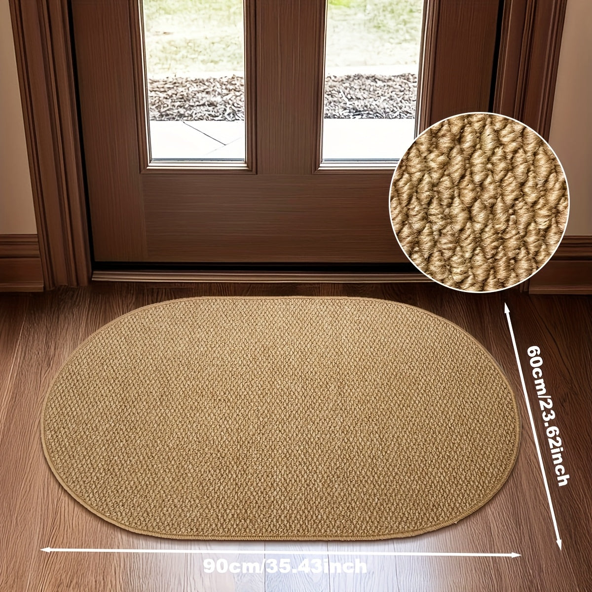 Tapis ovale marron ScandiRoots — design de style nordique