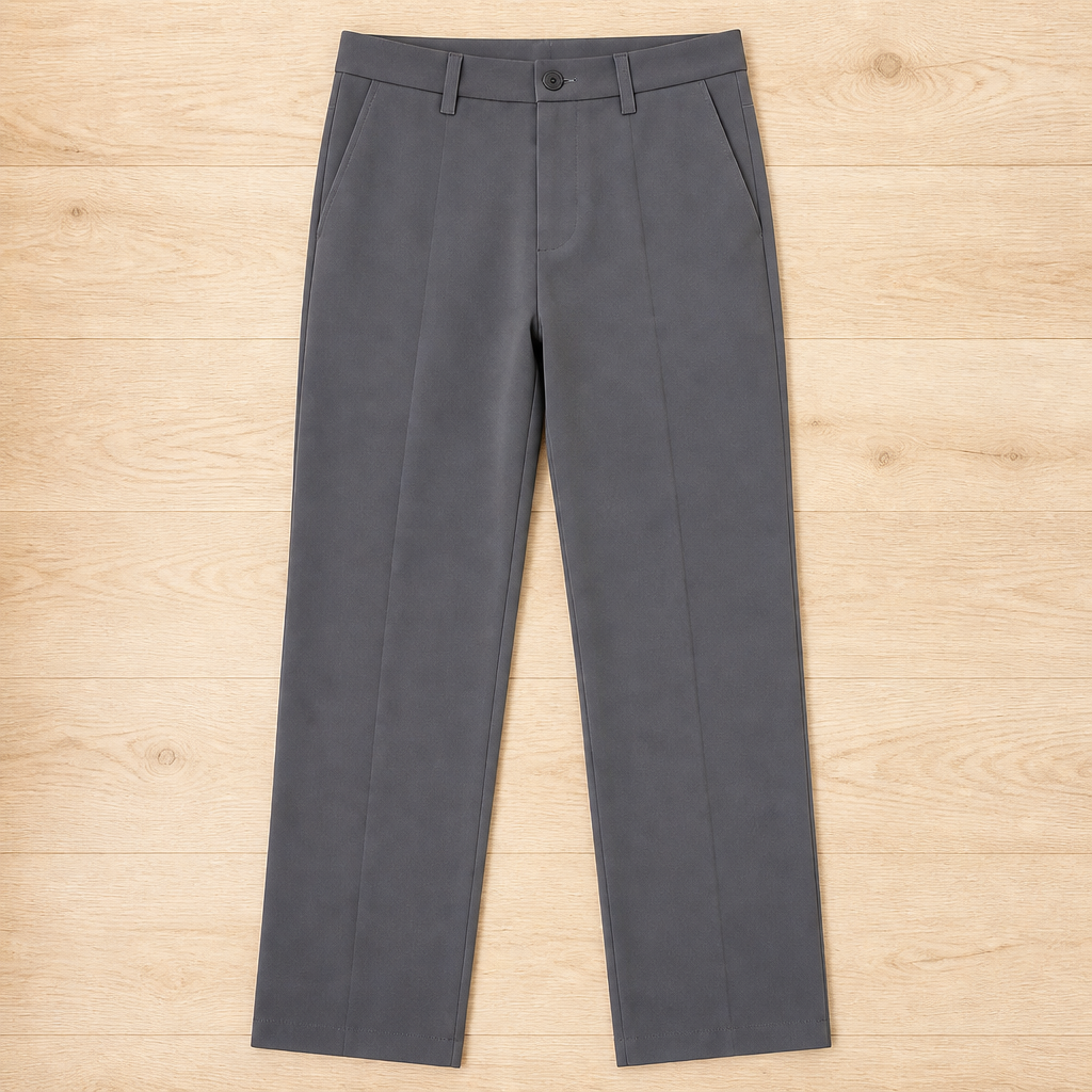 Marcello – Pantalon habillé plissé taille haute à jambe droite décontractée - Lamylie