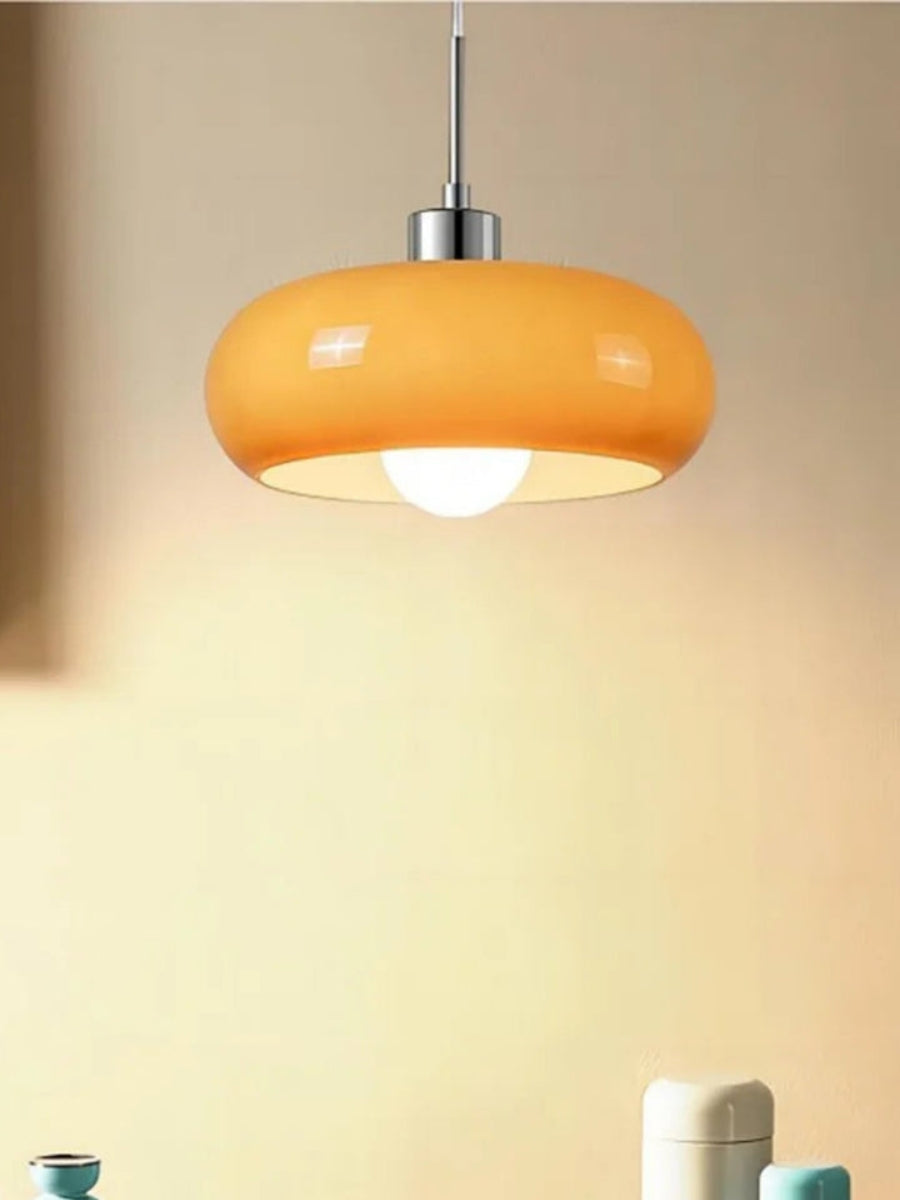 Bauhaus Glas Pendelleuchte Metall 11cm Nordisches Design Esszimmer Küche - Lamylie