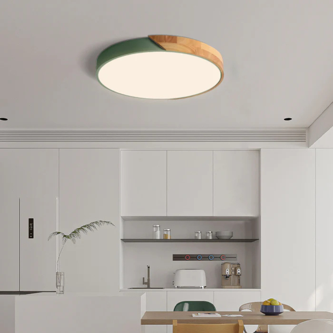 Minimalistické stropní svítidlo ze dřeva a akrylu | Skandinávský design do obývacího pokoje a ložnice | Energeticky úsporné LED osvětlení | Snadná instalace – Lamylie