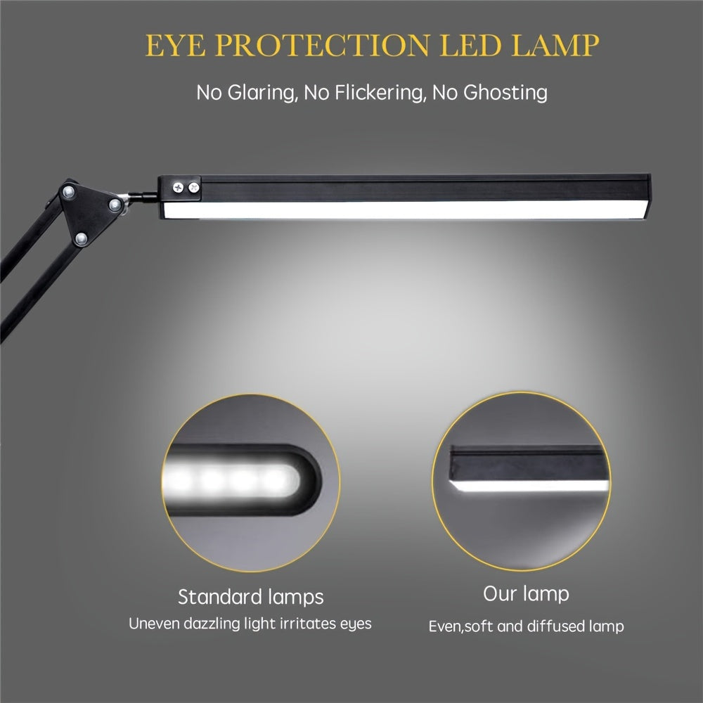 مصباح Flexiglow LED يُثبَّت بالمشبك — 10 مستويات سطوع، و3 درجات حرارة لونية