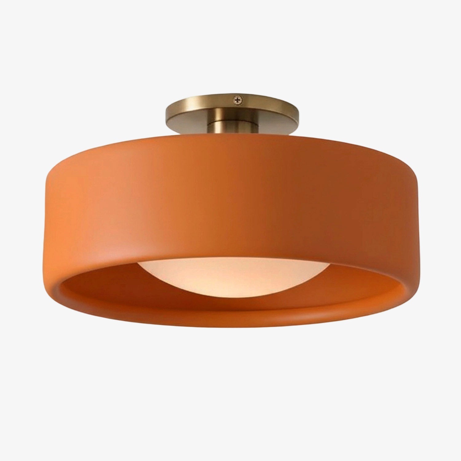 Porcelain Ceiling Lamp Round Modern | Soft Ambient Lighting for Hall Office Kitchen - Lamylie