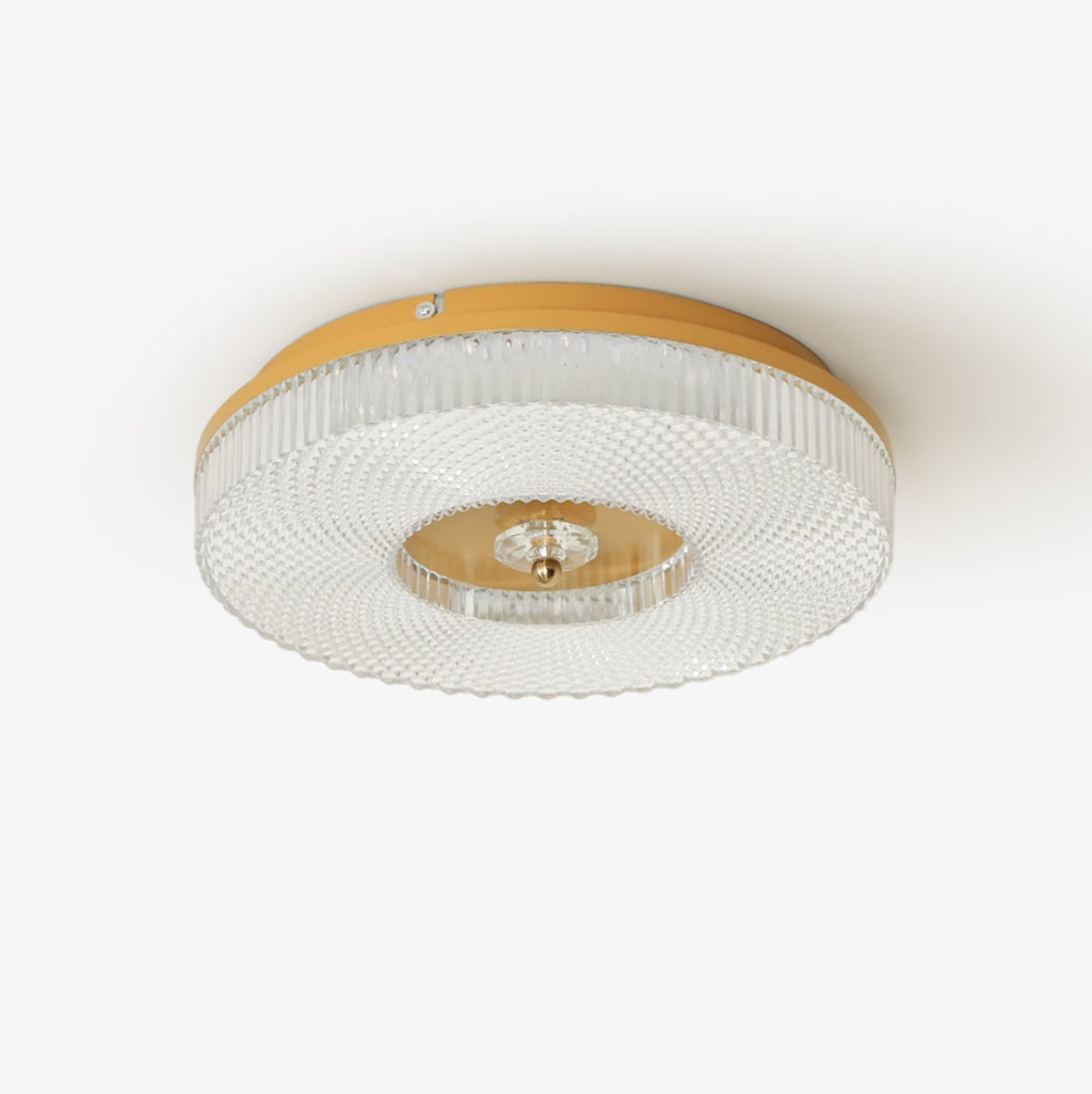 LED Ceiling Lamp Round Iron Acrylic Dimmable 3000K 4000K 6000K Black White Gold - Lamylie