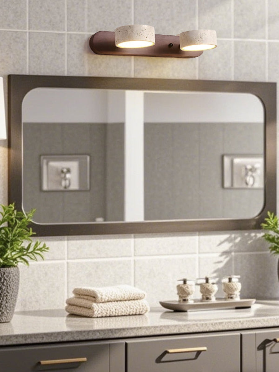 Wall lamp with multiple light points natural stone modern bathroom lighting warm white cool white 2-3-4 lights stone fixture - Lamylie