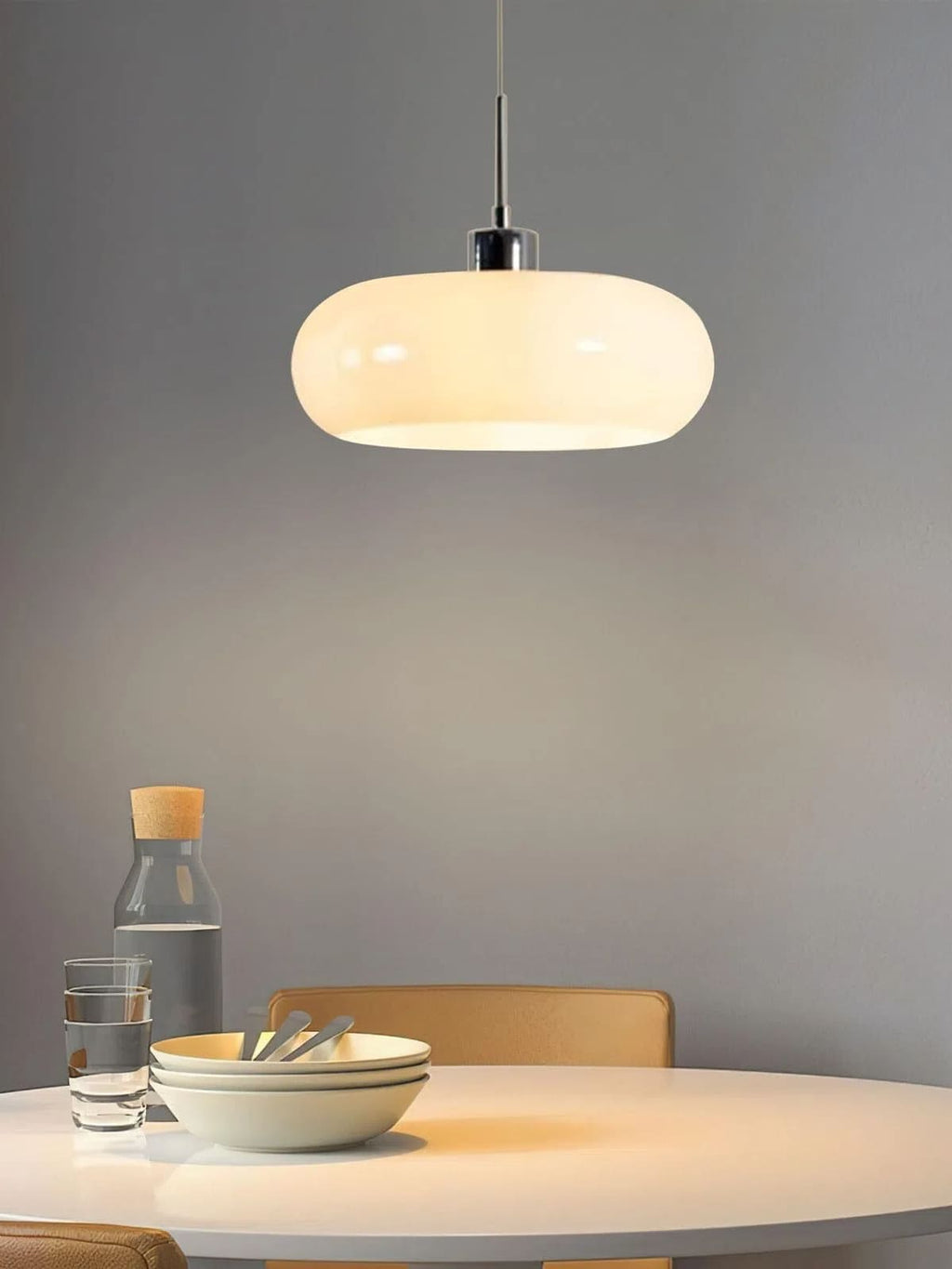 Bauhaus Glas Pendelleuchte Metall 11cm Nordisches Design Esszimmer Küche - Lamylie