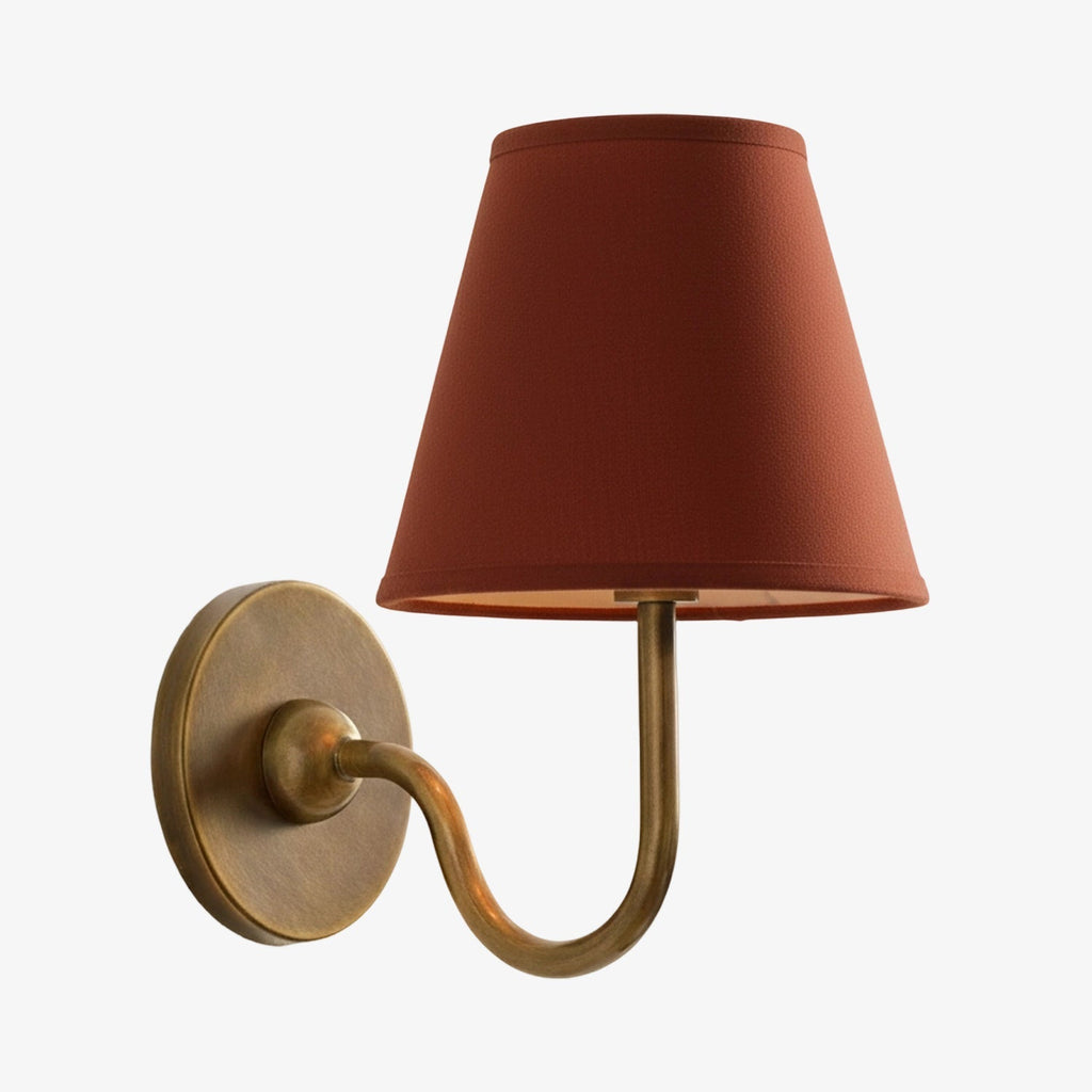 Wall Lamp with Pleated Fabric Shade | Classic Lighting for Bedroom and Living Room - Lamylie