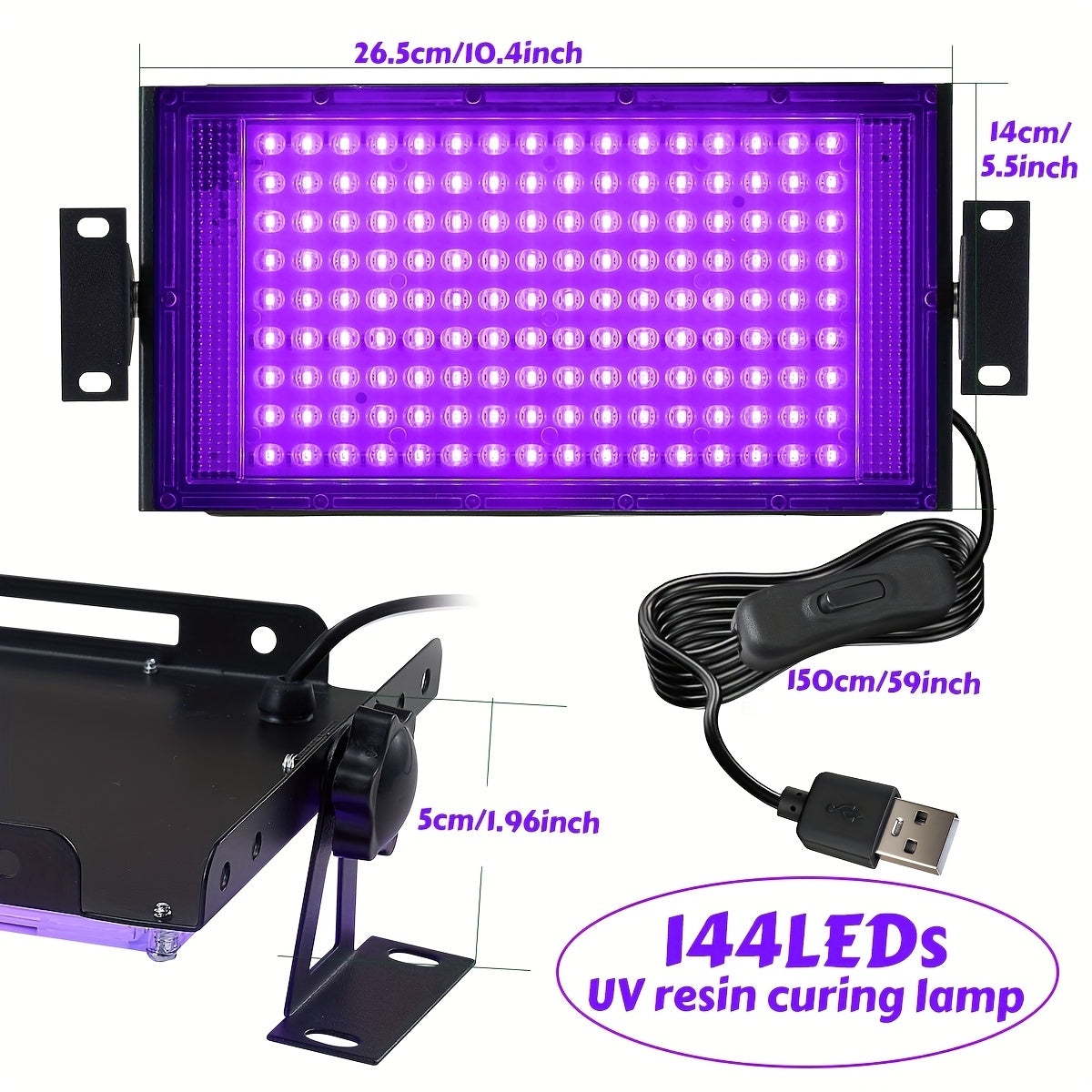 UV Resin Curing Lamp with 96/144 LEDs - Lamylie