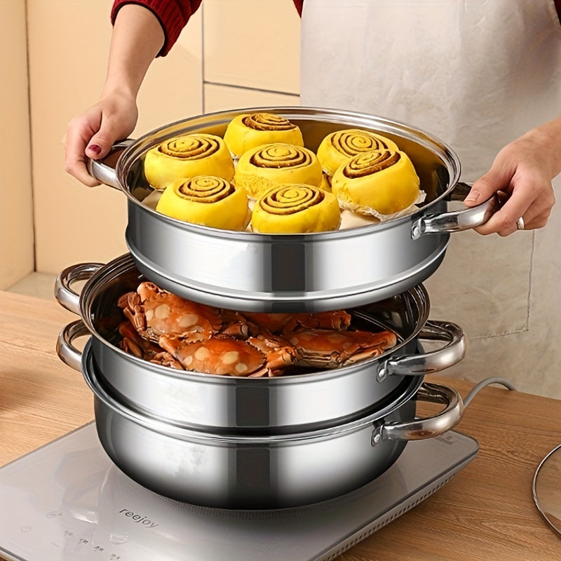 Multi-Level Steaming Appliance – 3-Tier Food Steamer for Vegetables and Fish - Lamylie