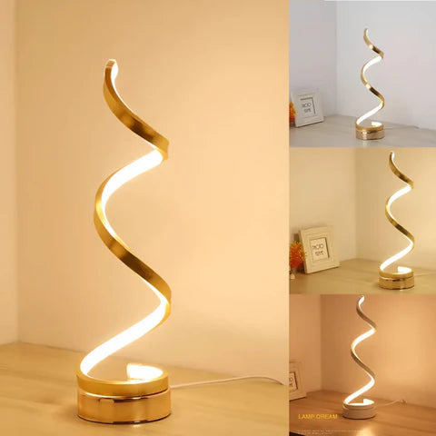 Spiral LED Desk Light with Adjustable Dimmer – Contemporary Style 19W - Lamylie
