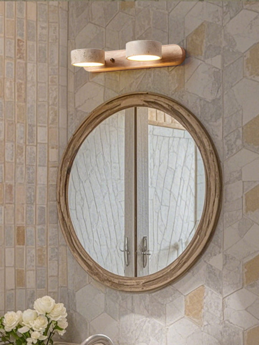 Wandleuchte mit mehreren Lichtpunkten Naturstein moderne Badezimmerbeleuchtung warmweiß kaltweiß 2-3-4 Lichter Steinleuchte - Lamylie