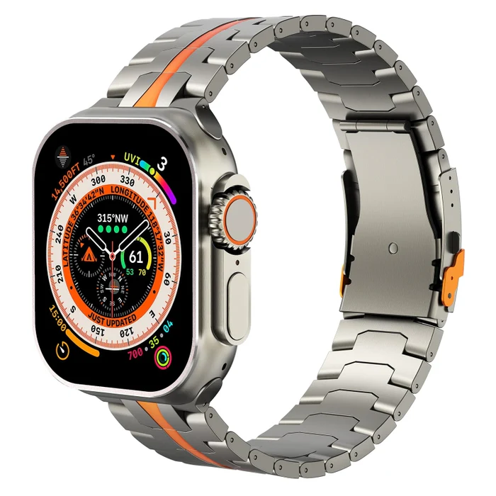 Řemínek AeroLink z titanu třídy 2 pro Apple Watch — lehká konstrukce o hmotnosti 66 g