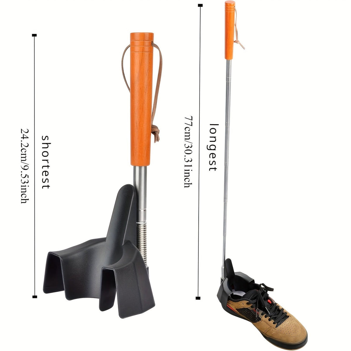 Calzador de zapatos extensible con mango telescópico - Lamylie