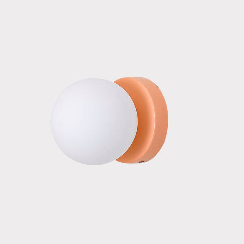 Nuvol Wandleuchte — Metall-Wandspot mit Glasglobus ø12cm — Kompakte Wandbeleuchtung in 5 Farben - Lamylie
