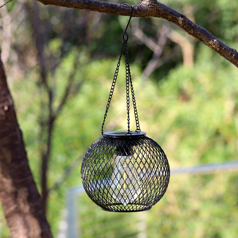 Metallische Retro-Solarleuchte für den Garten – Lamylie