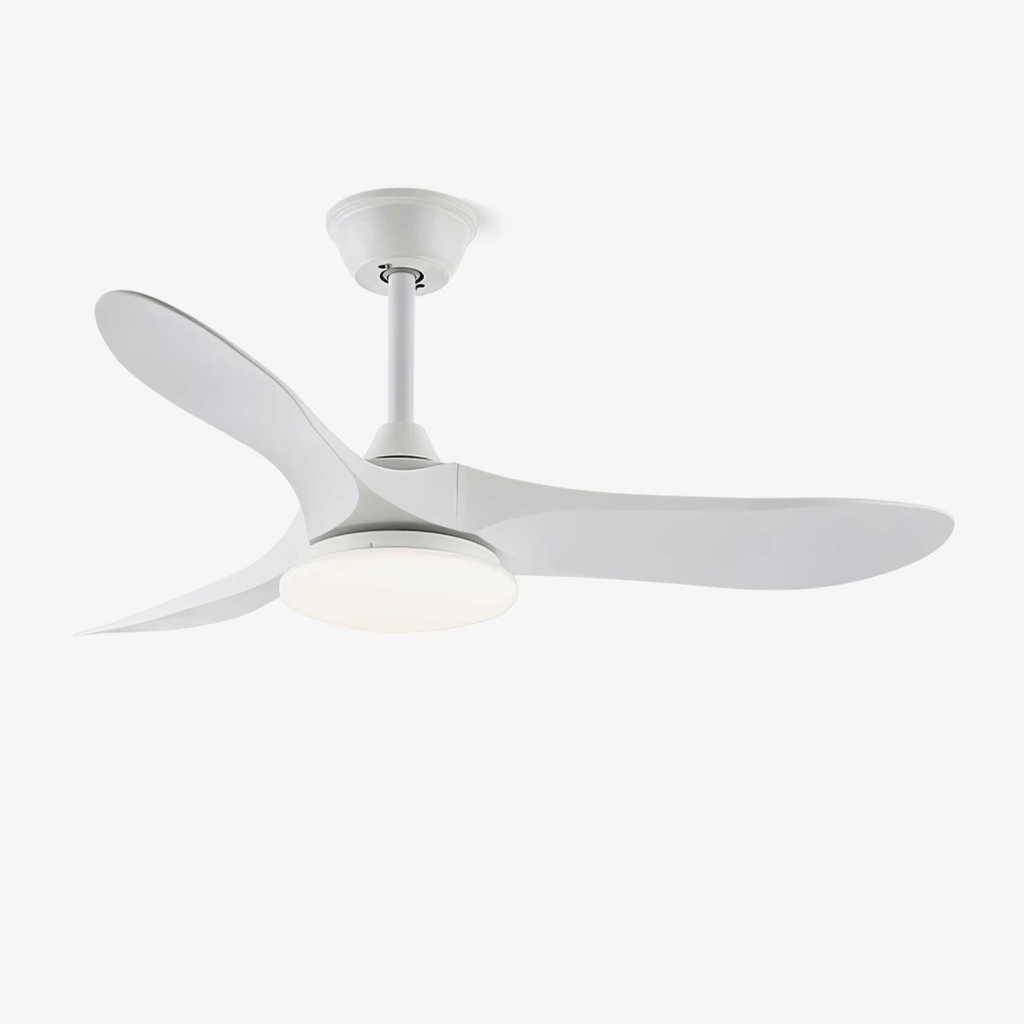 Takvifte med LED-belysning – moderne design med trestruktur og 6 hastigheter – Lamylie