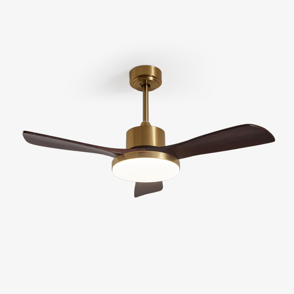 Ventilator de tavan modern cu iluminare | Palete din lemn și telecomandă - Lamylie