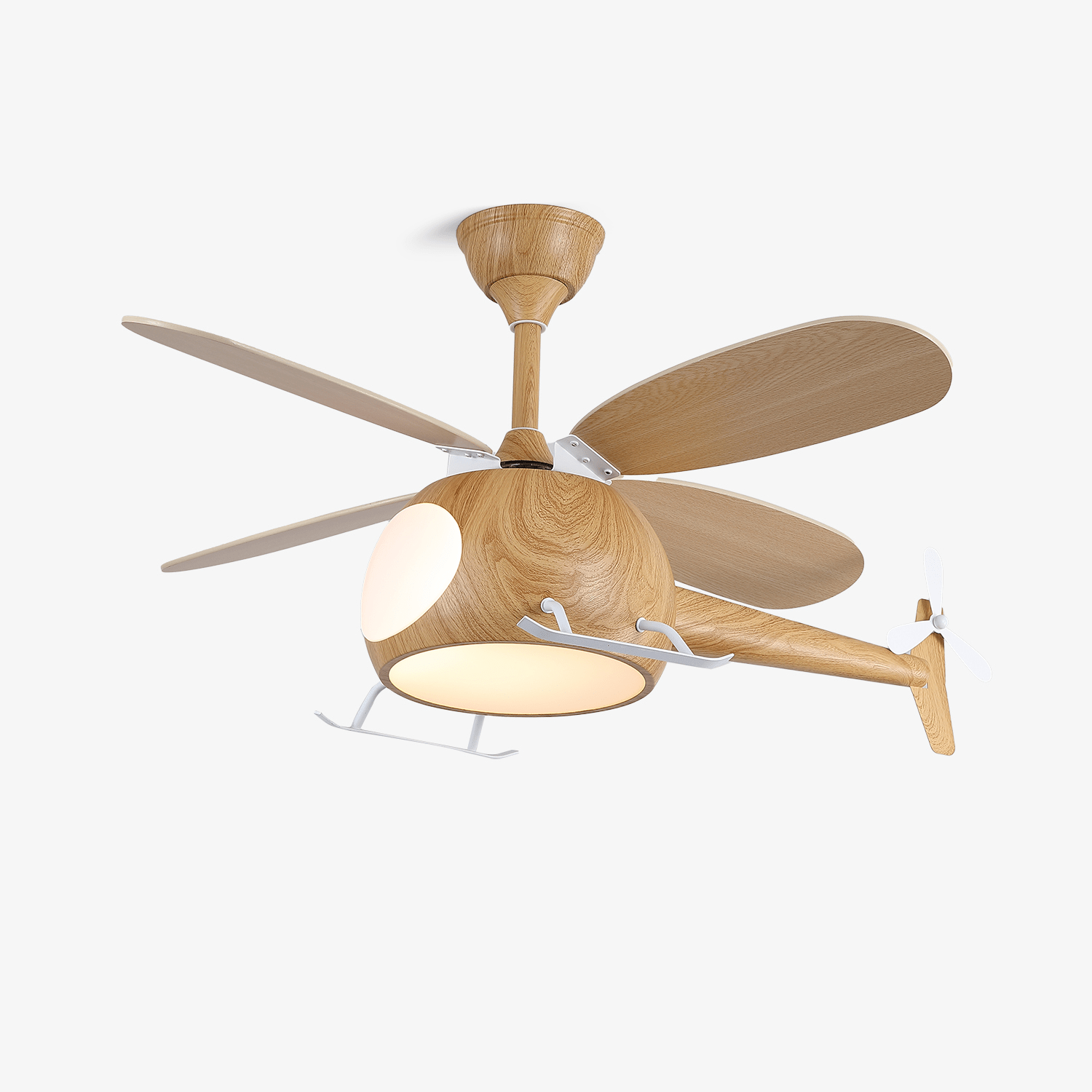 Ventilateur de plafond moderne avec éclairage Aviara Breeze | Ø70×H30 cm | 6 vitesses | LED 35 W | Couleur noyer et bois | Télécommande | Chambre d’enfant et salon - Lamylie