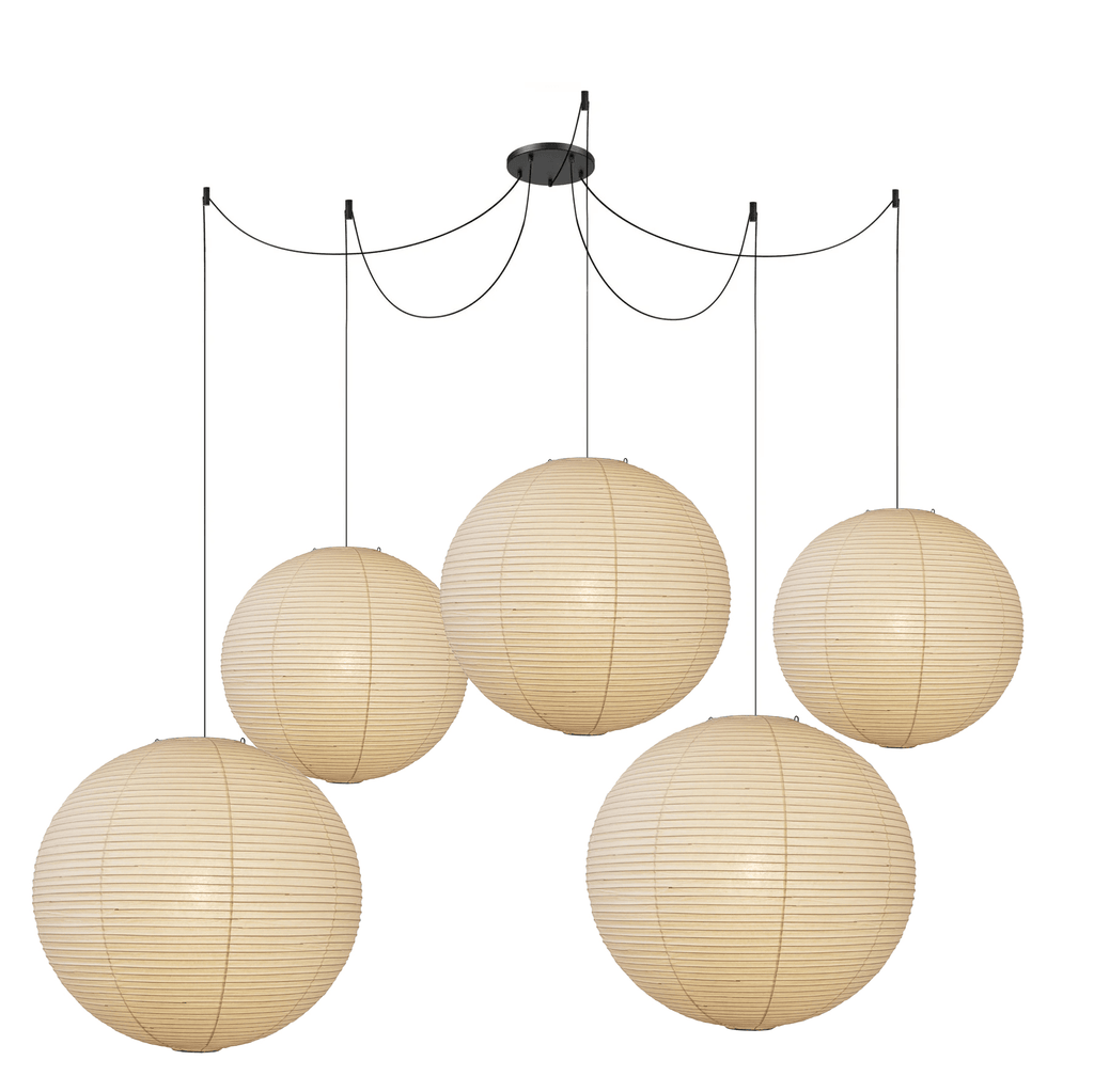 Japanese Mulberry Paper Pendant Lamp — Handmade Washi Lampshade Globe Ambient Lighting - Lamylie