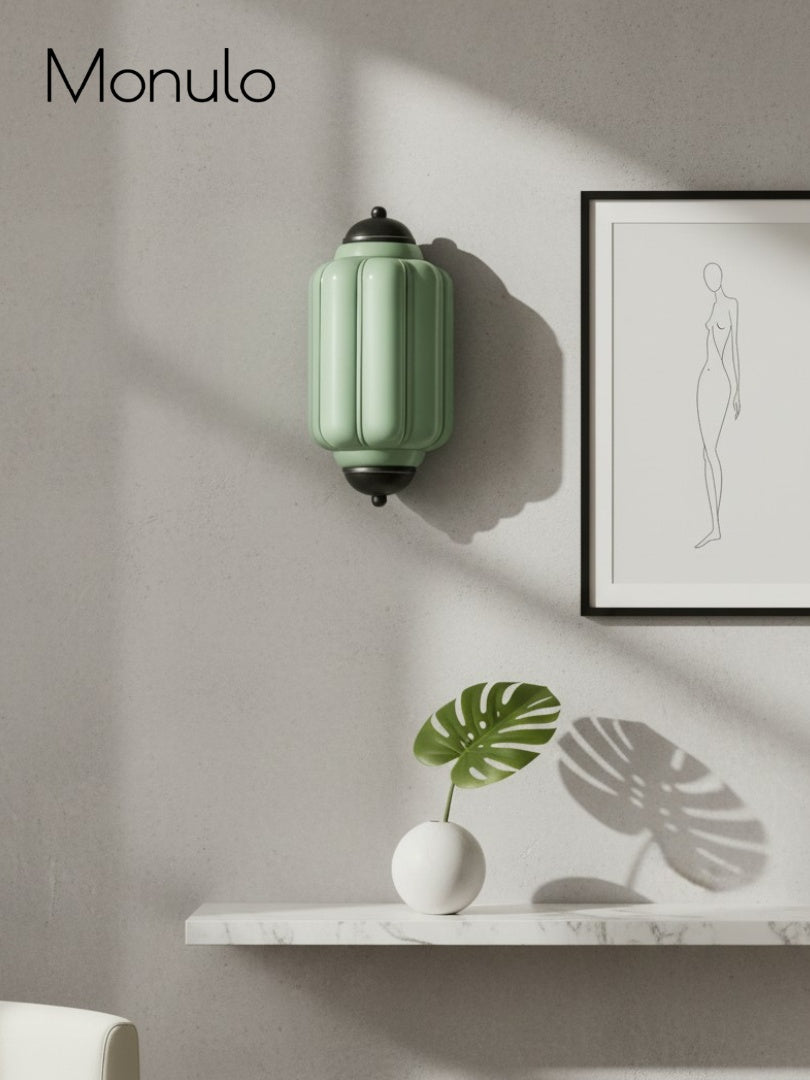 Milk Glass Wall Lamp for Bedroom Hall Scandinavian Style - Lamylie